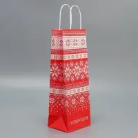 Пакет под бутылку «Морозко», 13 x 36 x 10 см