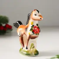 Сувенир Мустанг, 8х8,5х3 см, гжель, цвет