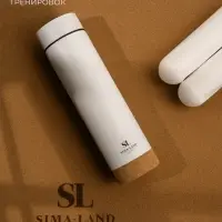 Термос с термометром Sima-Land Home, 500 мл, цвет белый