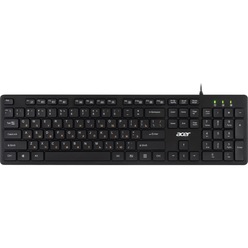 Клавиатура Acer OKW122 черный USB (ZL.KBDEE.00C)
