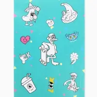 Наклейки детские, раскраска, 3 листа, А5 «Приколы»