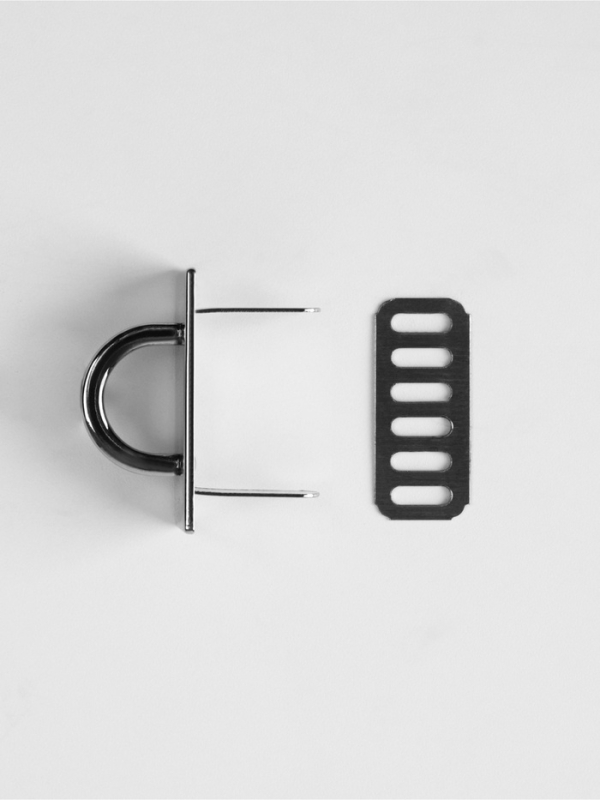 Крепления для ручек для сумки 2шт 3*1,3*1,3см на прокол металл серебряный АУ