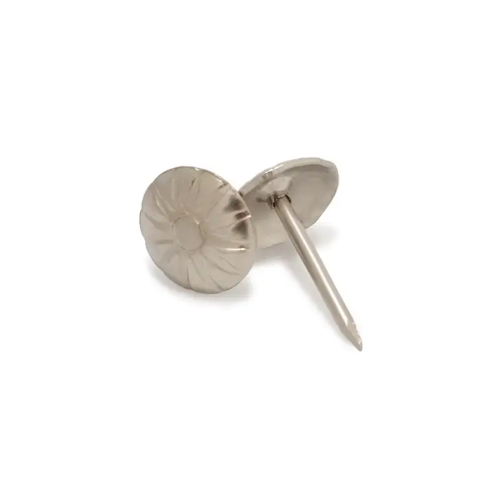 Гвозди ТУНДРА, декоративные, обивочные, фактурные, 11&times;16 мм, хром, 100 шт.