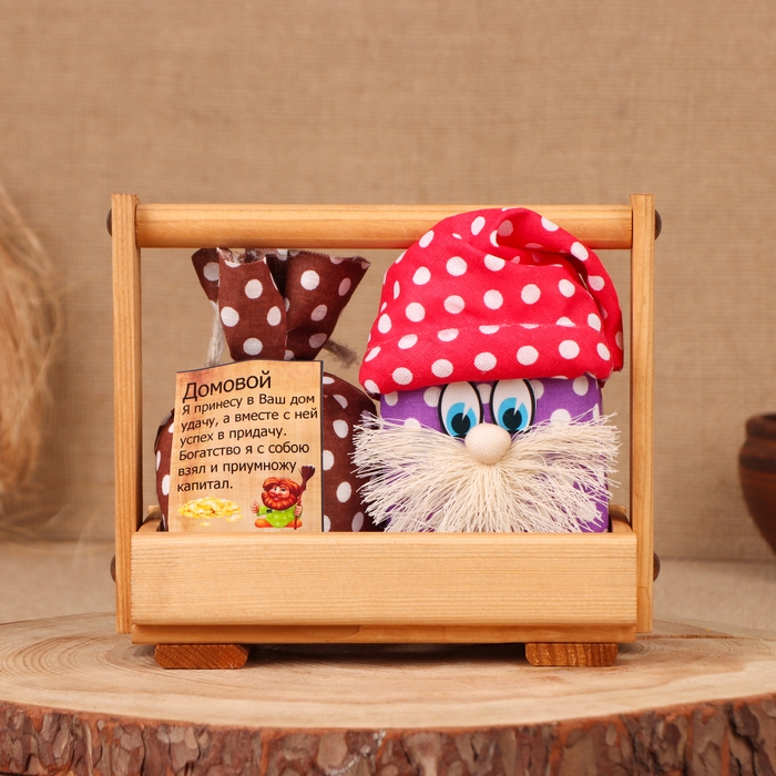 Оберег - домовой Оберег - домовой "Васёк в ящике", 15 х 16 см, микс