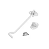 Крючок ветровой LOCKLAND KV001, L=150 мм, нержа, цвет белый, 2 шт