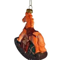 Ёлочная игрушка &laquo;Сияние праздника. Лошадка&raquo;, 9&times;10 см, оранжевая