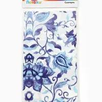 Скатерть одноразовая &laquo;Синие Узоры&raquo;, 130 х 180см