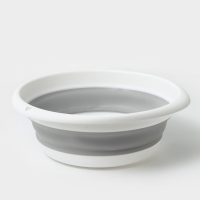 Таз складной «Флекс», 10 л, 39.5×40×5.5 см, цвет смоки