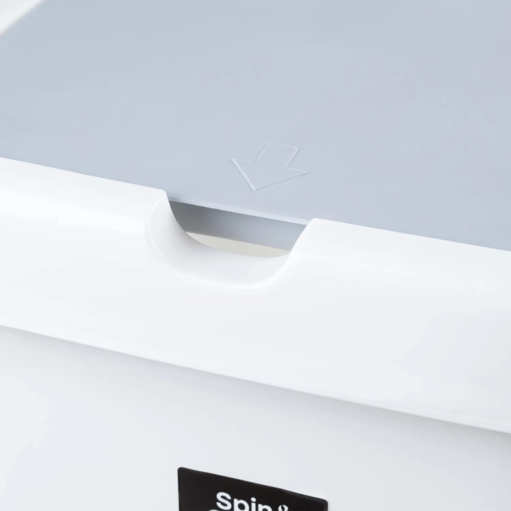 Контейнер для мусора пластик 25л квадр бел крыш-маят 335х850х750мм_SV4242БЛ