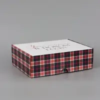 Коробка подарочная, самосборная &laquo;С Новым годом!&raquo;,30.7&times;22&times;9.5 см