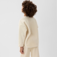 Свитшот флисовый детский MINAKU: Fleece Soft, цвет бежевый, рост 128 см