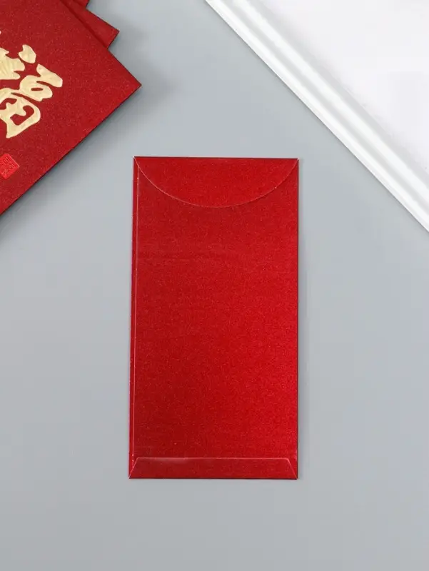 Конверт денежный бумага Конверт денежный бумага "Пожелание счастья" набор 6 шт тиснение блеск 9х17 см