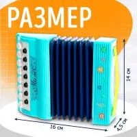 Музыкальная игрушка гармошка &laquo;Музыкальный взрыв&raquo;, 15 клавиш, МИКС