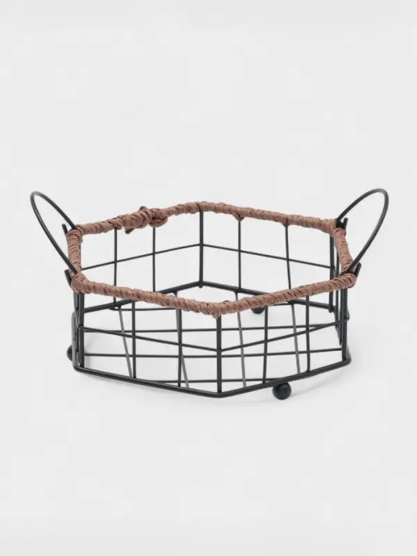 Корзинка универсальная Доляна, 17.5&times;20&times;7.5 см, чёрная