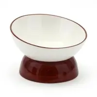 Миска &laquo;Тандем&raquo;, 400 мл, 13.6&times;9 см, керамика, белая, коричневая