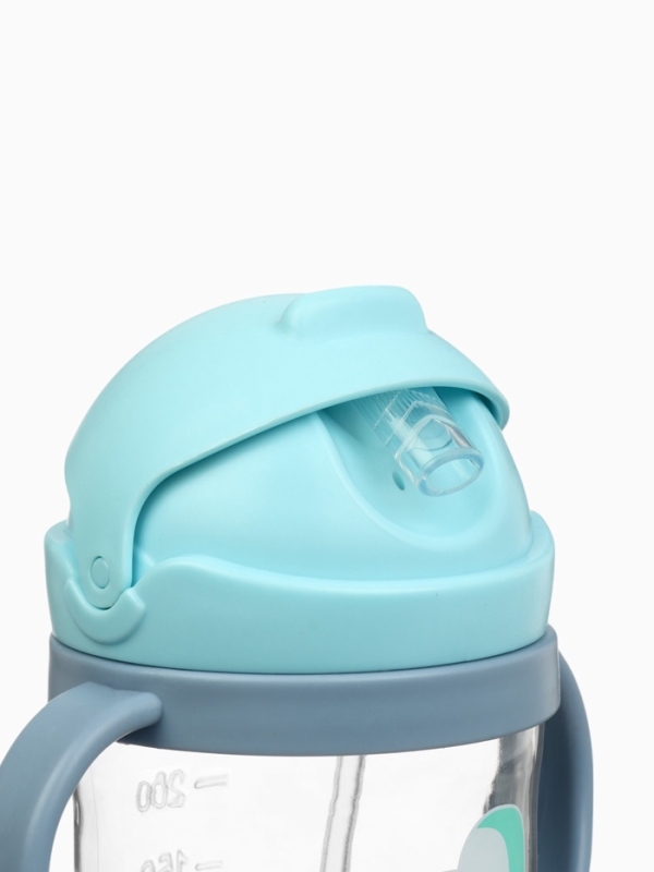Mum&Baby, Поильник- непроливайка с трубочкой, зайка, голубой SL-07275C