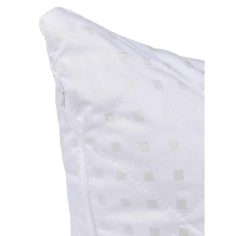 Подушка Luscan 70х70, стеганная, (иск. лебяжий пух/тик ПЭ), белые шашечки