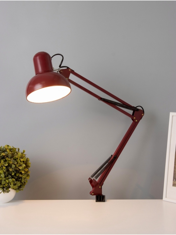 Настольная лампа Настольная лампа "Джуни" Е27 40Вт бордовый 15,5х15,5х80см