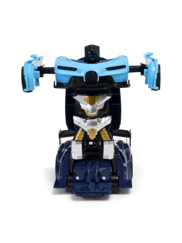 Робот радиоуправляемый "Спорткар", трансформтируется, работает от батареек , цвет синий