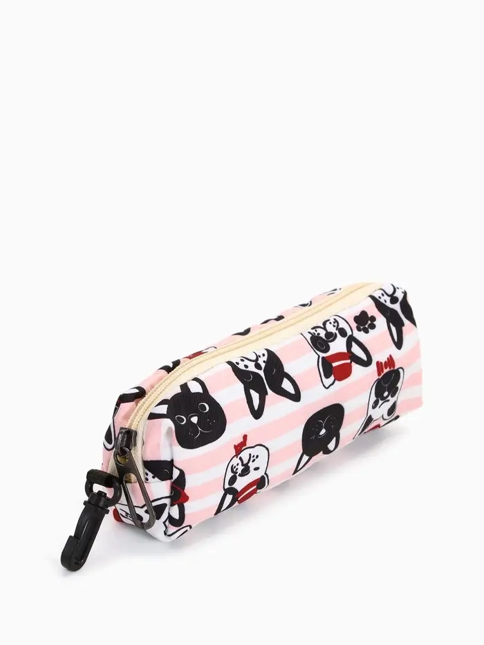 Рюкзак школьный &laquo;Собачки&raquo;, с пеналом,29&times;12&times;41 см, розовый