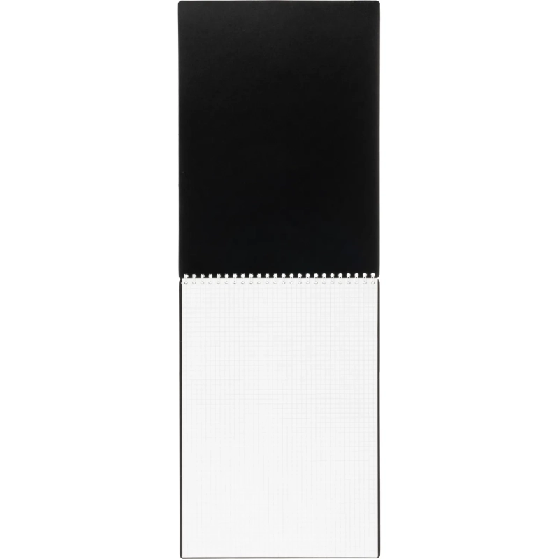 Блокнот А4 80л Attache гребень клетка пластик черн с тиснением