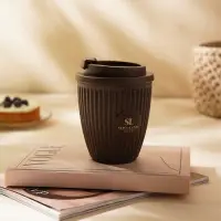 Стакан для кофе SL Home, 250 мл, 9.5&times;12.5 см, с крышкой, коричневый