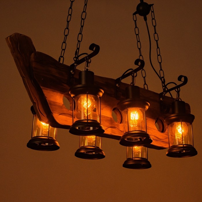 Люстра Люстра "Баркас" 6хЕ27 40Вт черный 90х100 см