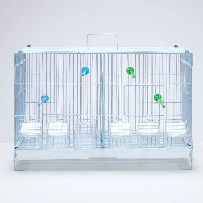 Клетка для птиц пролётная укомплектованная Bd=5/2w, 62&times;27&times;40 см, белая