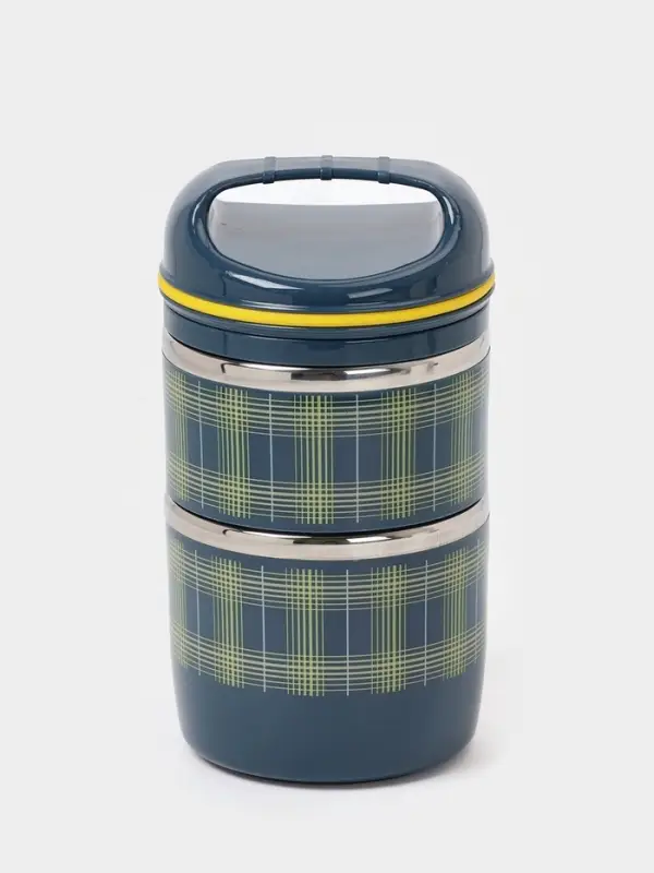 Ланч бокс TAKE IT EASY &laquo;Аланхе&raquo;, 1.08 л, 2 уровня, нержавеющая сталь, синий