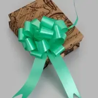 Подарочный бант - шар №3 простой зелёный, для упаковки подарков