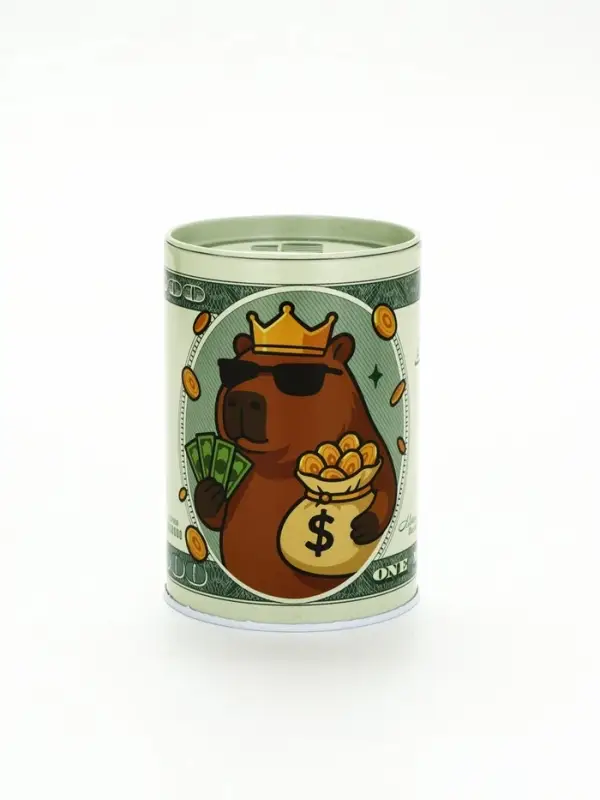 Копилка для денег &laquo;Банка. Капибара&raquo;, металл, 8&times;12 см