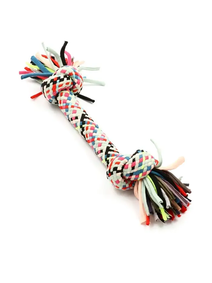 Игрушка для больших собак канатная "2 узла" огромная до 190 г, до 38 см