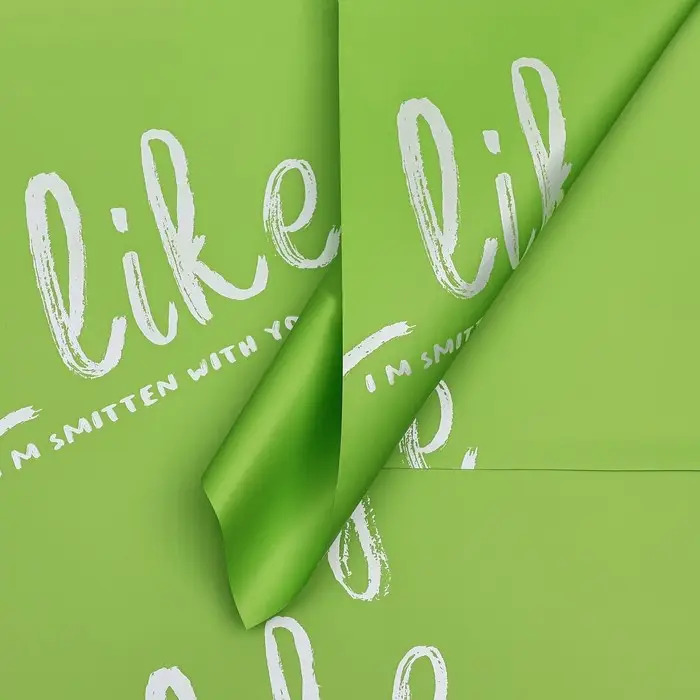 Пленка для цветов матовая, «Ты мне нравишься», 57×57 см, зелёная мята, 65 мкм Пленка для цветов матовая, «Ты мне нравишься», 57×57 см, зелёная мята, 65 мкм
