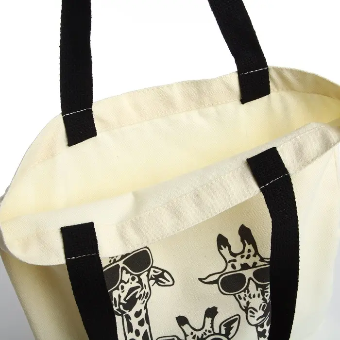 Сумка текстильная шопер без застёжки, 35&times;0.5&times;40 см, бежевый