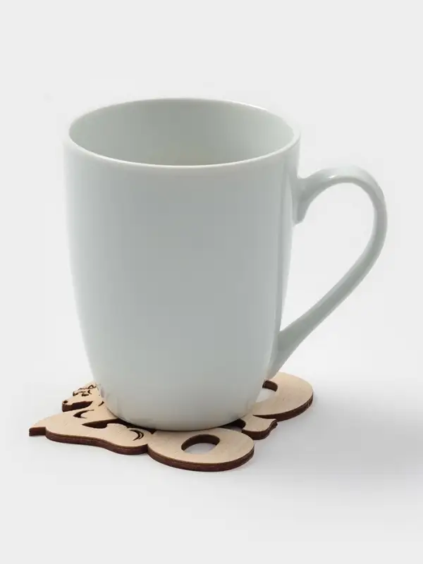 Подставка под горячее Доляна &laquo;Новый год 2026. Символ года&raquo;, 9&times;8&times;0.3 см, дерево