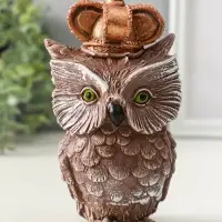 Фигура "Сова императорская" размер 15х8х6 см, гипс, коричневый Фигура "Сова императорская" размер 15х8х6 см, гипс, коричневый
