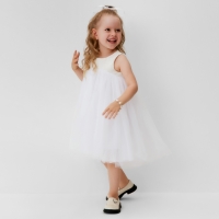 Платье для девочки MINAKU: PartyDress цвет белый, рост 110