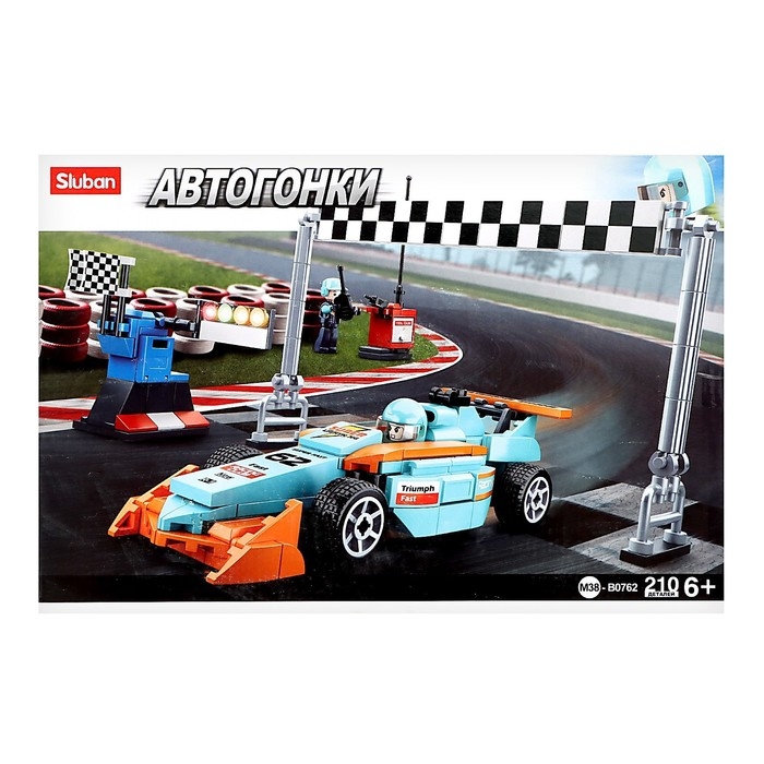 Конструктор гоночная машина &laquo;Болид&raquo; Sluban Автогонки, 210 деталей, 6+
