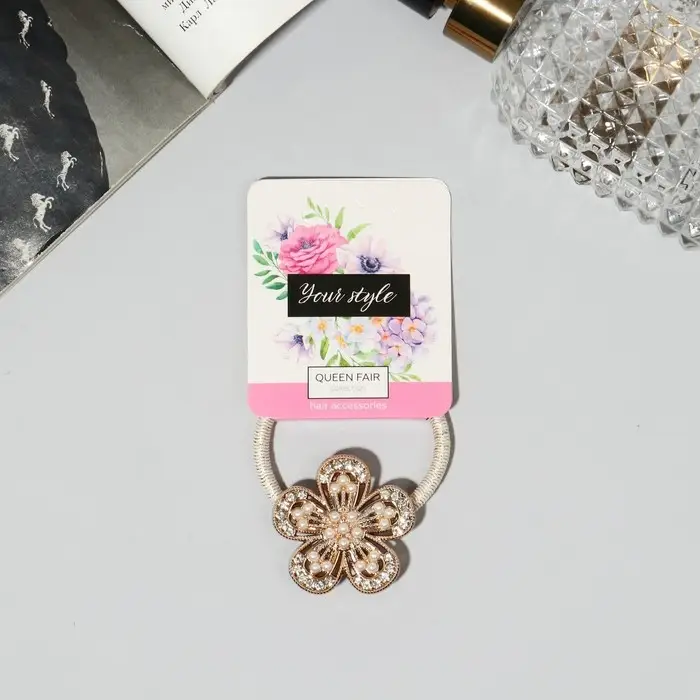 Резинка для волос Резинка для волос "Каролина" цветочек, 4 см