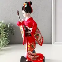 Кукла коллекционная &laquo;Японка в цветочном кимоно с музыкальным инструментом&raquo;, 30&times;12.5&times;12.5 см