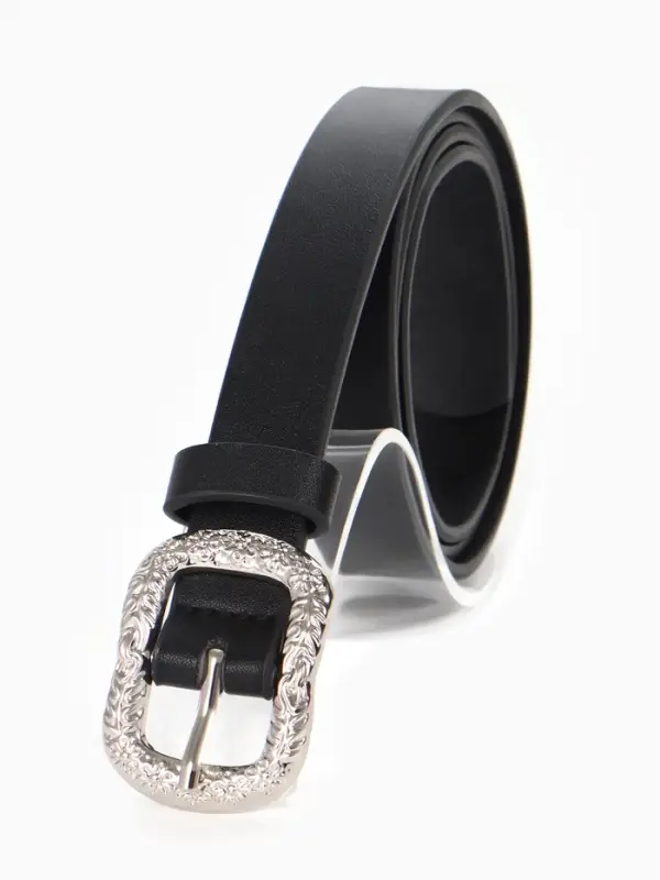 Ремень женский, металлическая пряжка, 2.3&times;105 см, чёрный