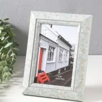 Фоторамка пластик 10х15 см "Марокканская мозаика" оттенки голубого 19,8х15х2 см