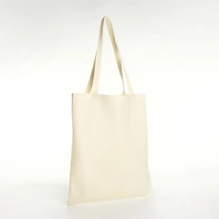 Сумка - шоппер, без застёжки, однотонная, 33&times;0.5&times;38 см, молочная