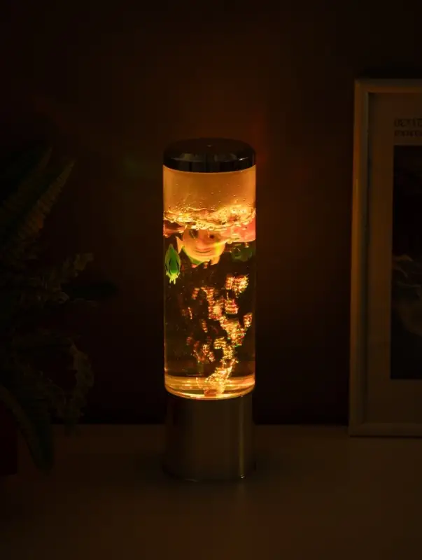 Светильник Светильник "Аквариум с рыбками" LED RGB 4,5Вт USB серебро 8,7х8,7х27 см