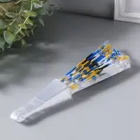 Веер складной пластик &laquo;Узор от сглаза&raquo;, блеск, 23 см