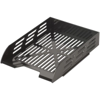 Лоток горизонтальный для бумаг Attache 3шт/наб на металл стерж черный