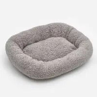 Лежанка для животных &laquo;Уют&raquo;, мягкий мех, 45&times;35&times;11 см, серая