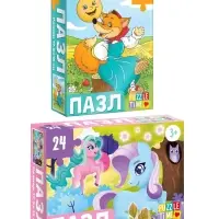 Пазлы &laquo;Любимые сказки и животные&raquo;, большой набор 10в1
