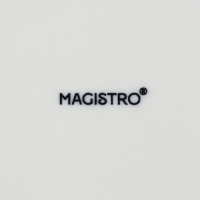 Тарелка фарфоровая десертная Magistro «Бланш», d=20,5 см, цвет белый