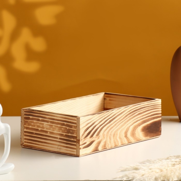 Кашпо деревянное 24×14×9 см Элегант, обжиг Дарим Красиво Кашпо деревянное 24×14×9 см Элегант, обжиг Дарим Красиво